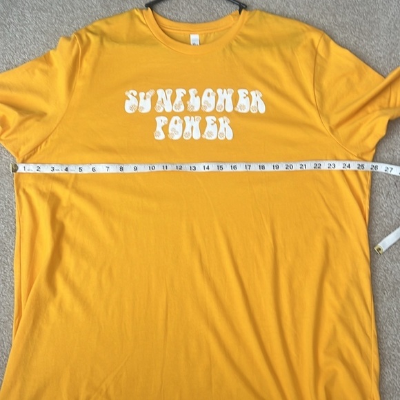 NWOT Bella Canvas Sunflower Power Graphic T-Shirt Trendy Hippie Tee 2XL - Picture 5 of 5